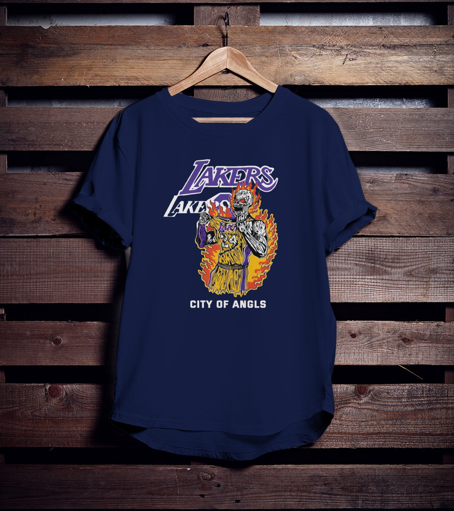 Lakers Flames City Of Angels T-Shirt