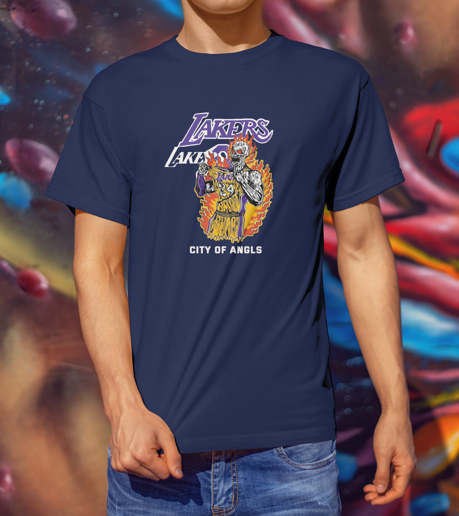 Lakers Flames City Of Angels T-Shirt