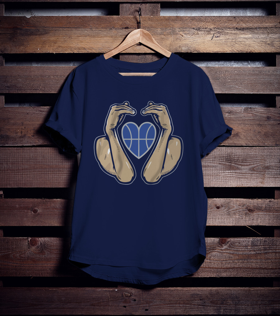 Basketball Heart With Flexed Arms T-Shirt