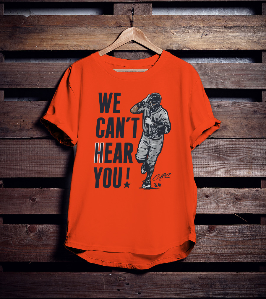 We Can't Hear You Baseball Celebration CFC 37 T-Shirt