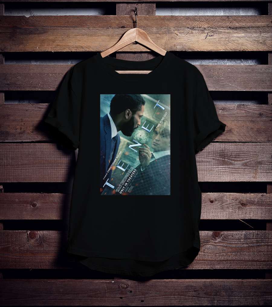 Christopher Nolan Tenet New Film Only In Theaters Time Runs Out T-Shirt
