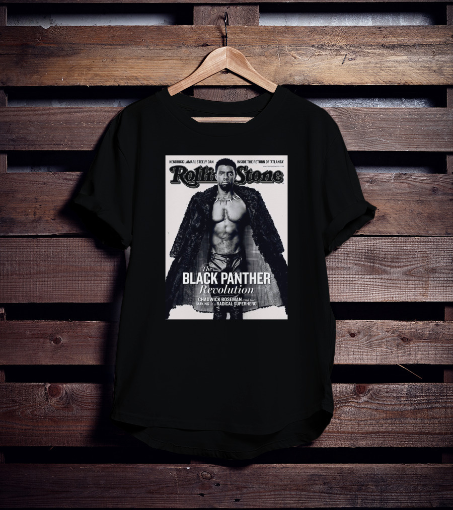 Rolling Stone Black Panther Revolution Chadwick Boseman Radical Superhero T-Shirt
