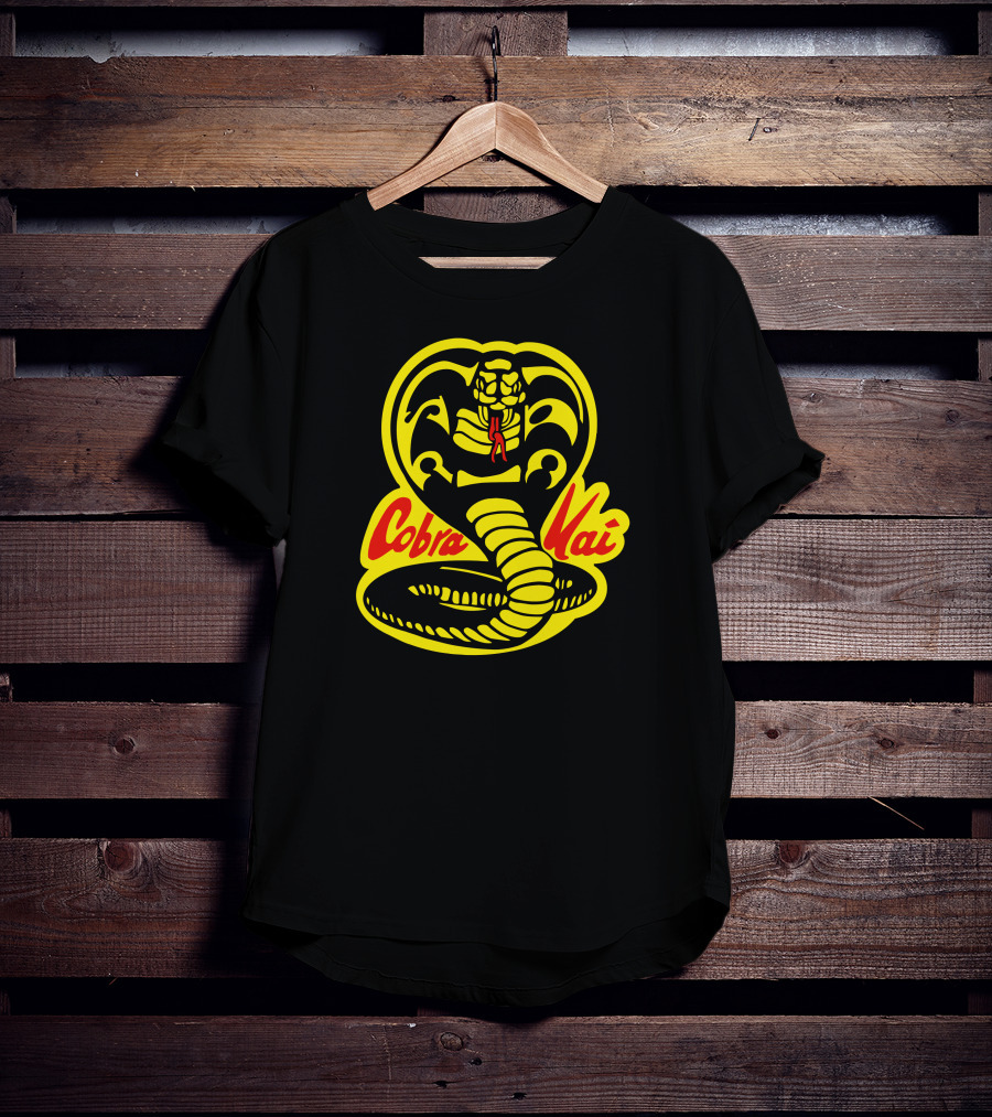 Cobra Kai Snake Logo Karate Series Yellow T-Shirt