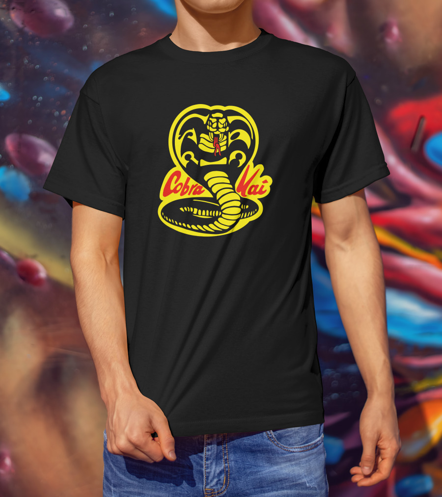 Cobra Kai Snake Logo Karate Series Yellow T-Shirt