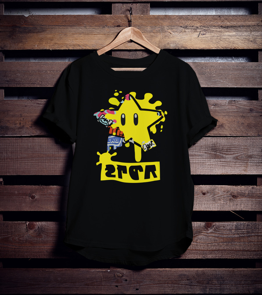 Splatfest Mario Star Ink Graphic Uper 8025 T-Shirt