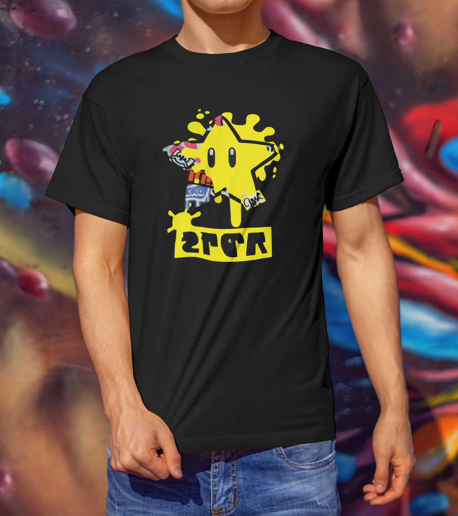 Splatfest Mario Star Ink Graphic Uper 8025 T-Shirt