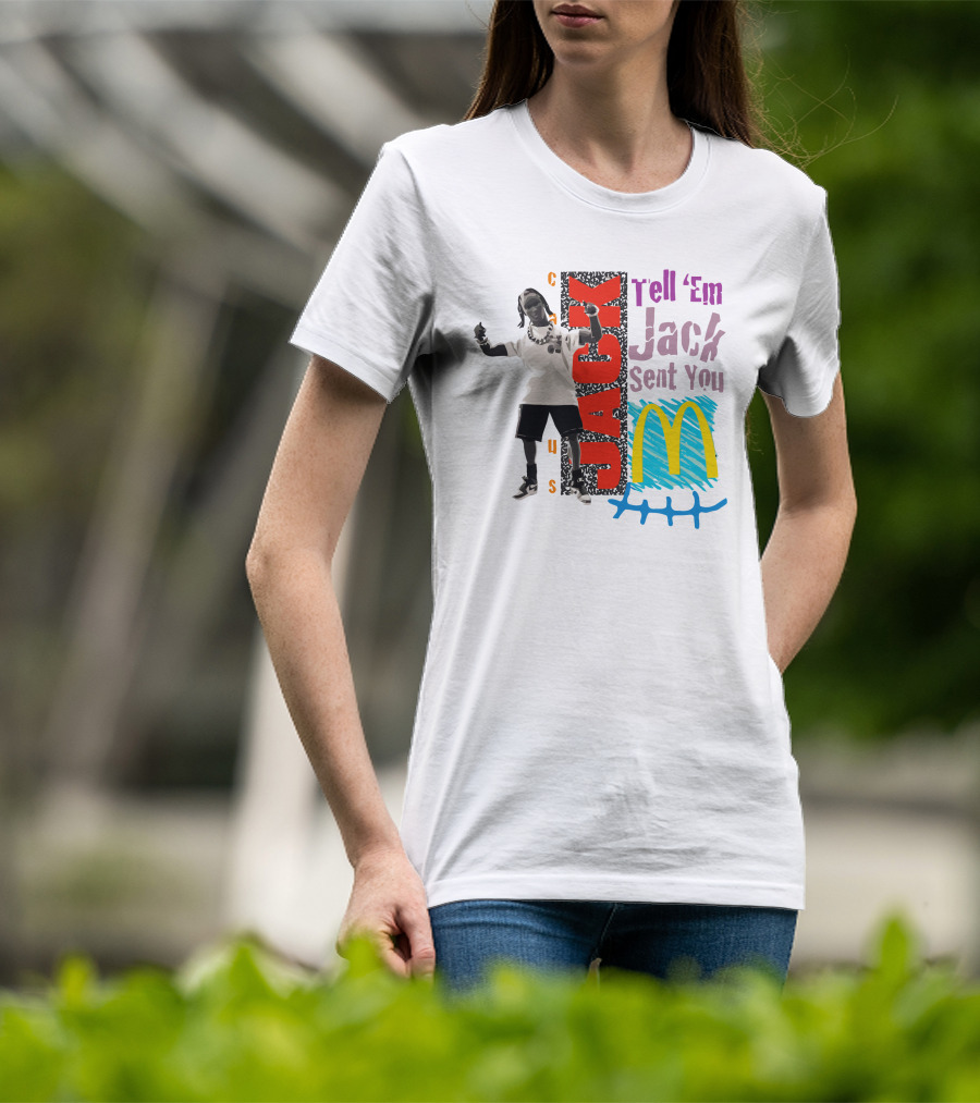 Cactus Jack Tell 'Em Jack Sent You McDonald's Smile T-Shirt