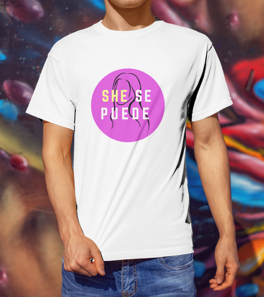 SHE SE PUEDE Purple Circle T-Shirt