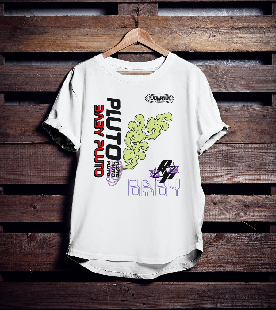 Pluto Baby Pluto Futuristic Exodus Vibrations T-Shirt