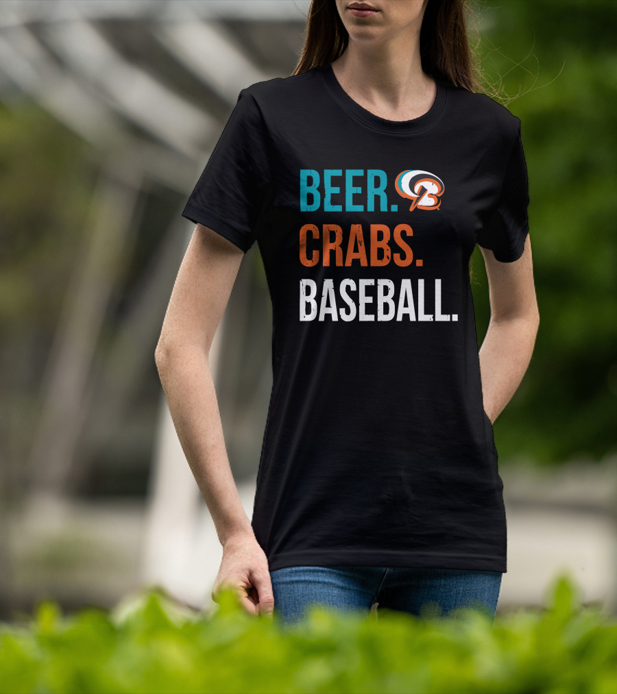 Beer Crabs Baseball Baltimore Orioles Logo Letter B T-Shirt