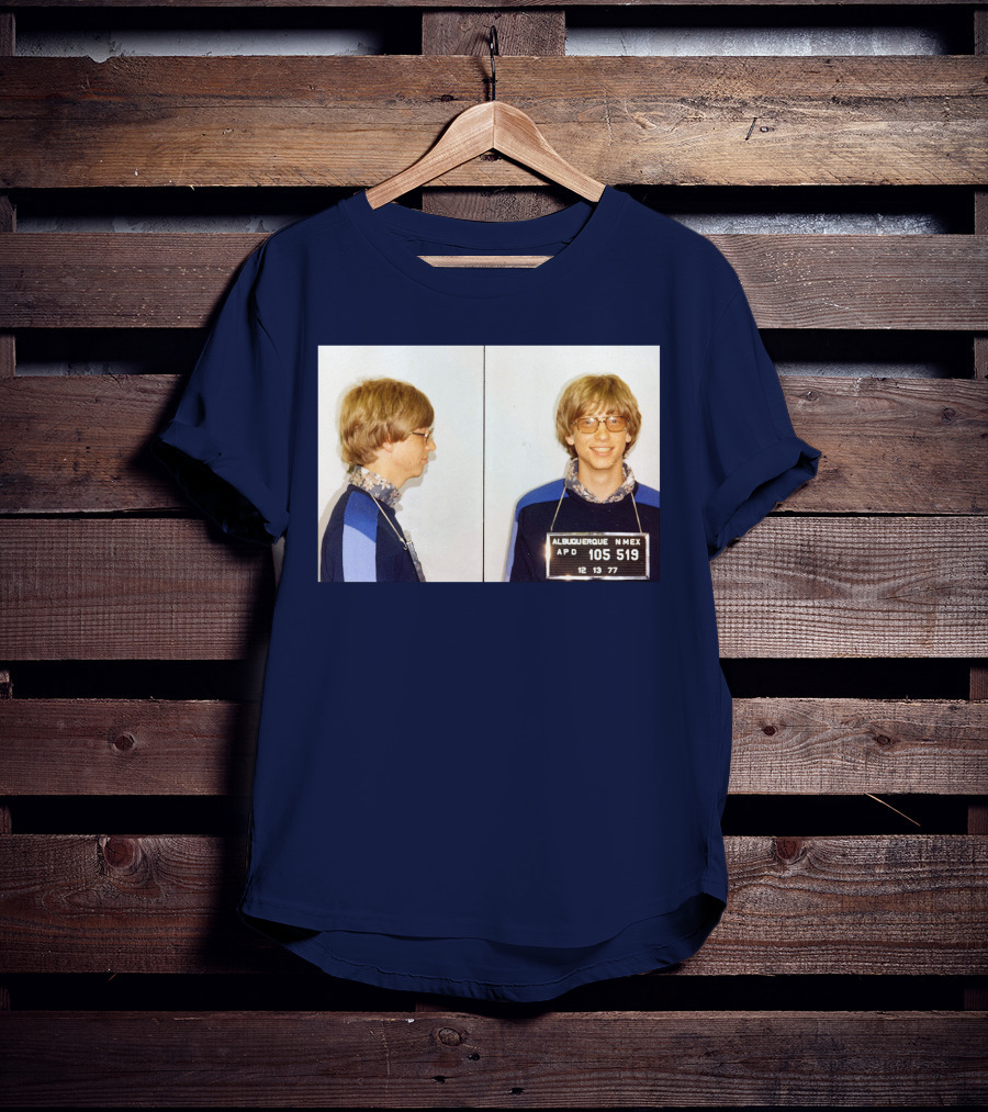 Bill Gates Albuquerque Mugshot 1977 T-Shirt