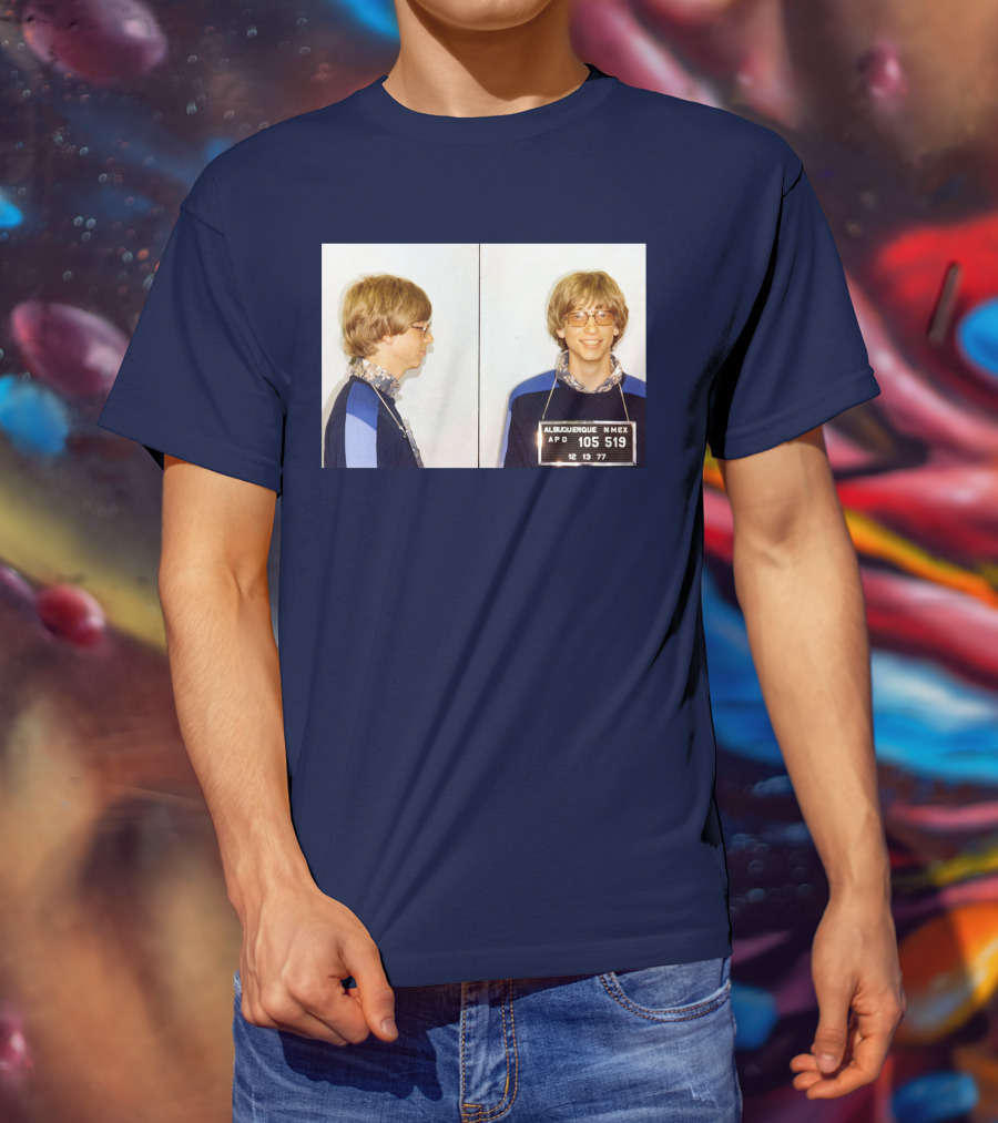 Bill Gates Albuquerque Mugshot 1977 T-Shirt