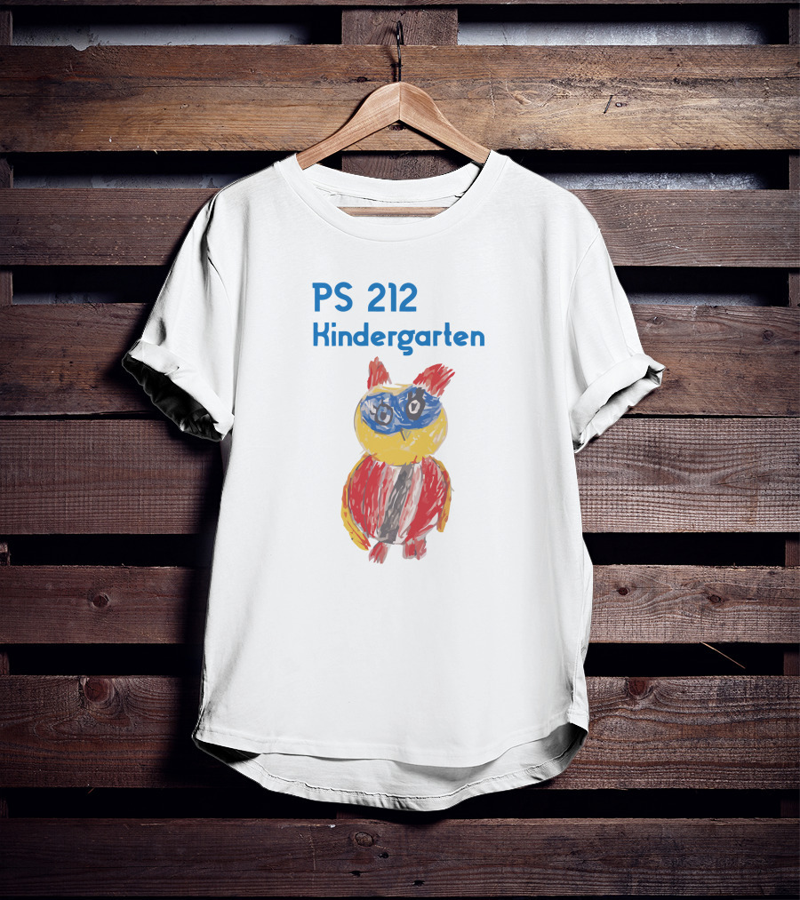 PS 212 Kindergarten Colorful Owl Drawing T-Shirt