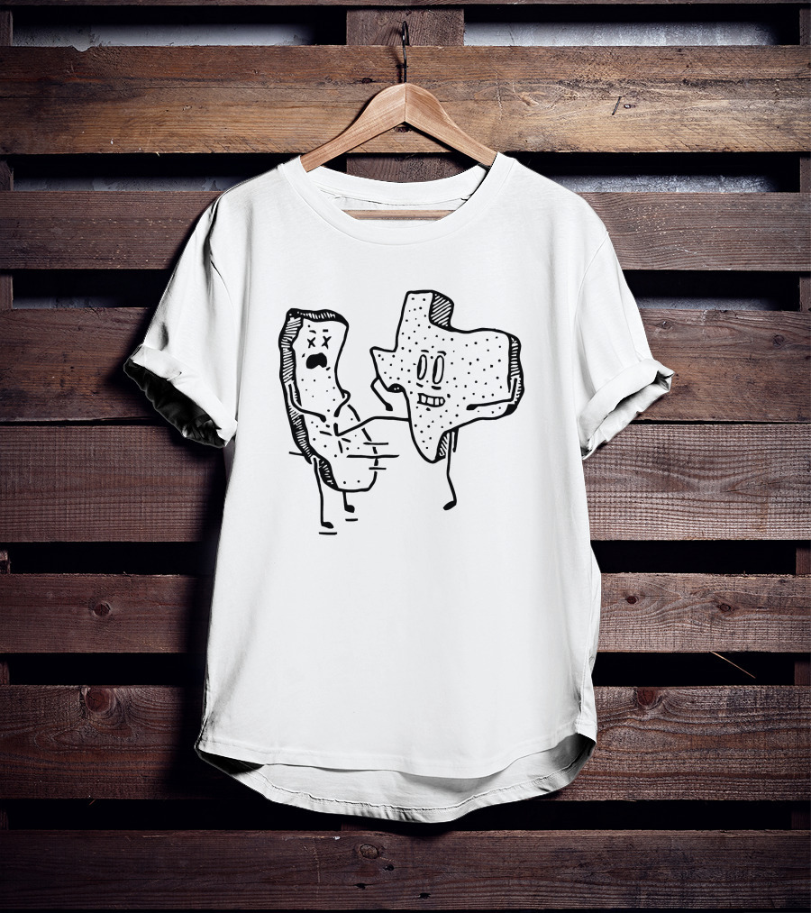 Don’t California My Texas State Outline Cartoon Humorous Image T-Shirt