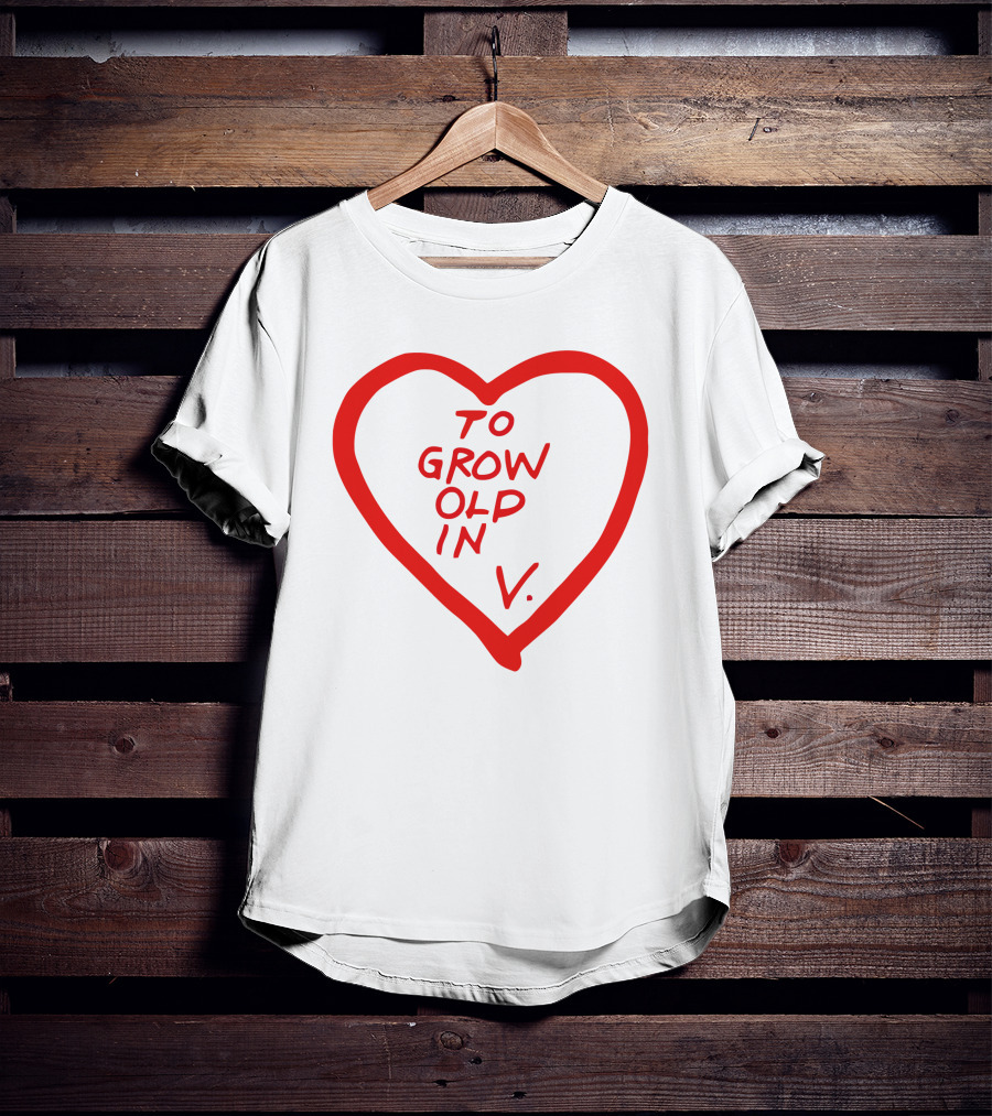 Wandavision To Grow Old In Love Red Heart Design V T-Shirt