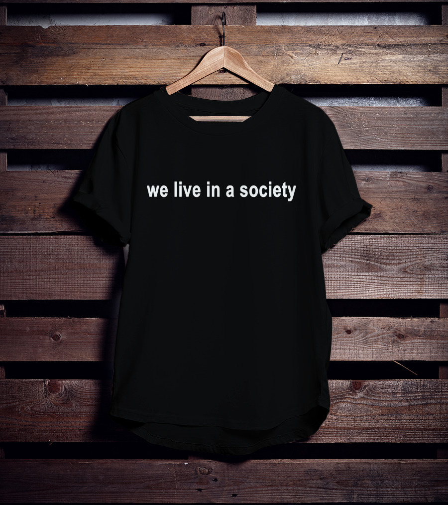 Jared Leto We Live In A Society Iconic Quote Black T-Shirt