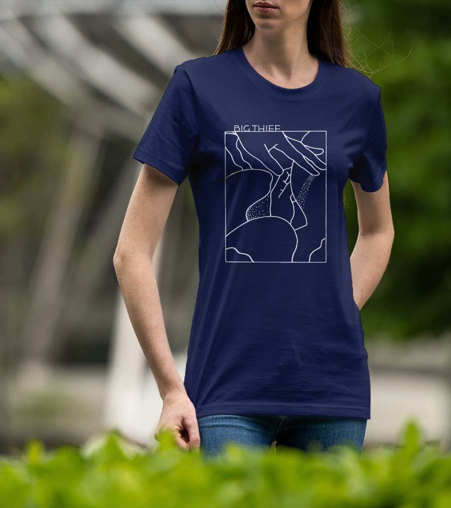 Big Thief Line Art Hands And Abstract Shapes T-Shirt