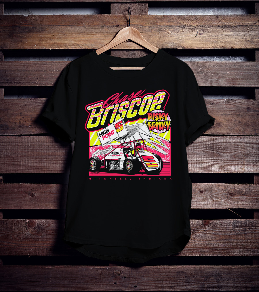 Chase Briscoe Risky Brisky High Point Racing Mitchell Indiana T-Shirt