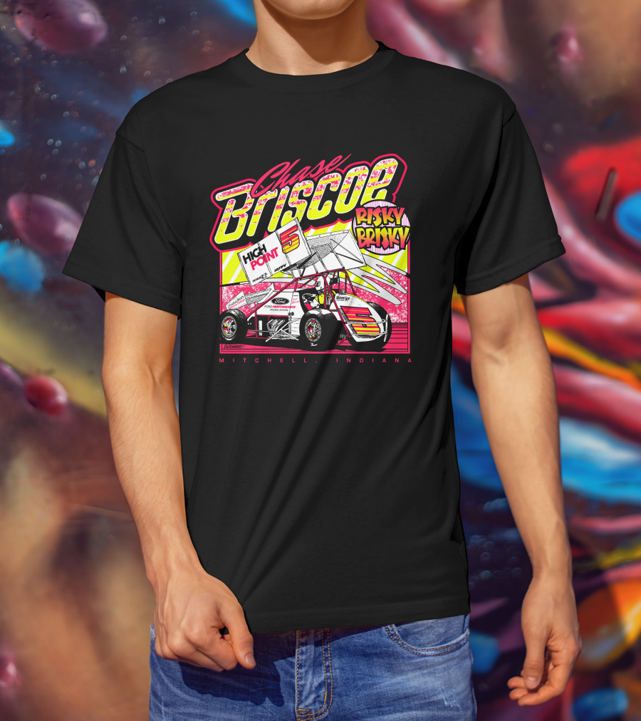 Chase Briscoe Risky Brisky High Point Racing Mitchell Indiana T-Shirt