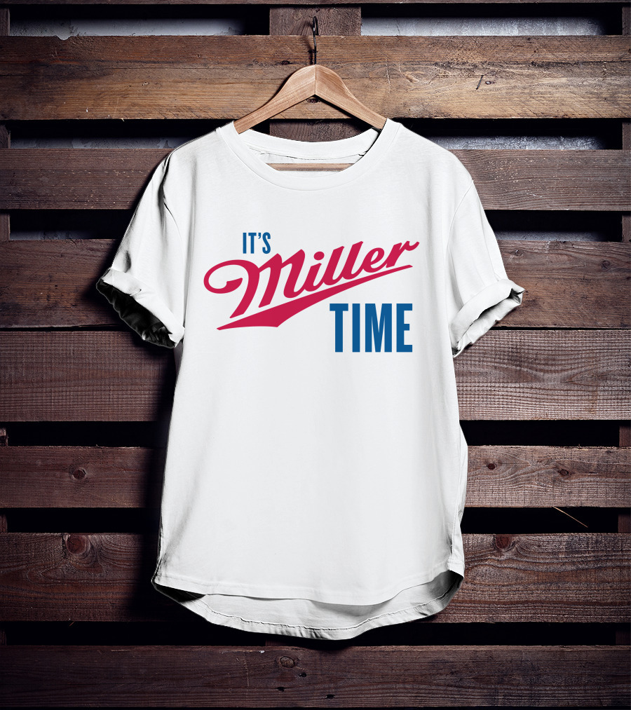 It's Miller Time Vintage Script T-Shirt