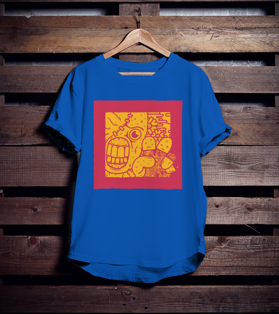 Biomaster 3 Last Escape Panic Zombie Face And Floral Background T-Shirt