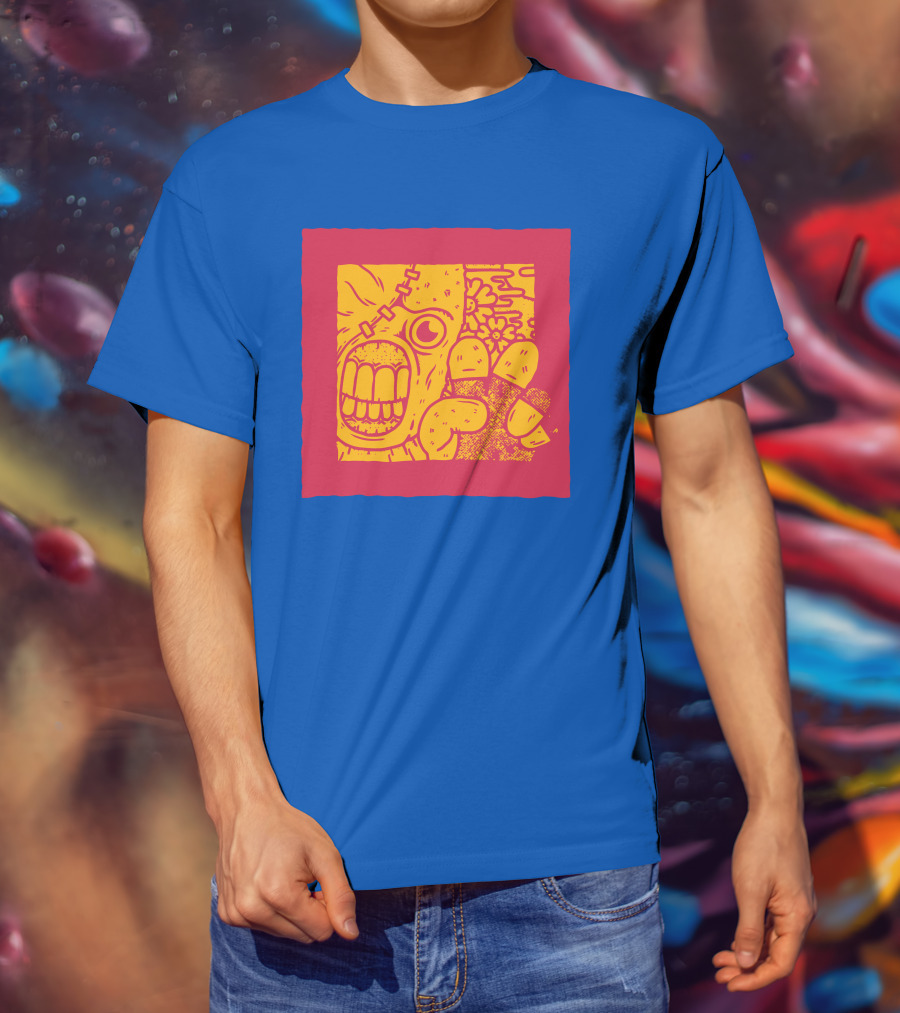 Biomaster 3 Last Escape Panic Zombie Face And Floral Background T-Shirt