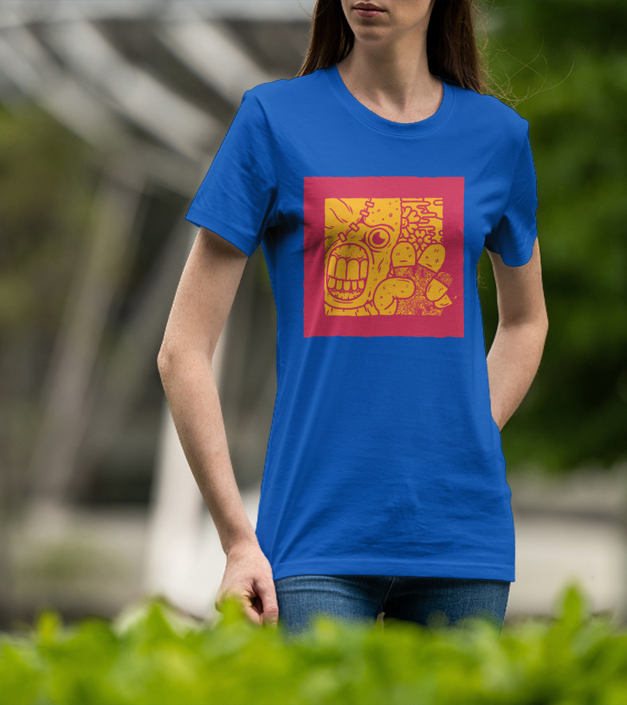 Biomaster 3 Last Escape Panic Zombie Face And Floral Background T-Shirt