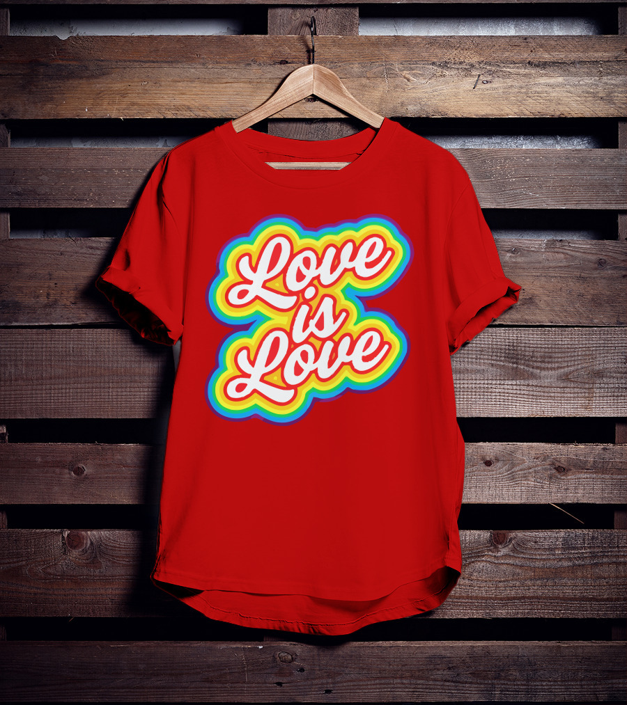 Pride Love Is Love Gender Inclusive Rainbow Toddler T-Shirt