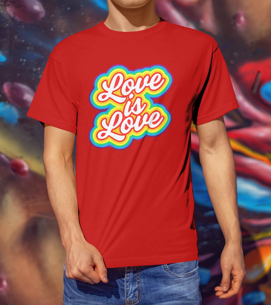 Pride Love Is Love Gender Inclusive Rainbow Toddler T-Shirt