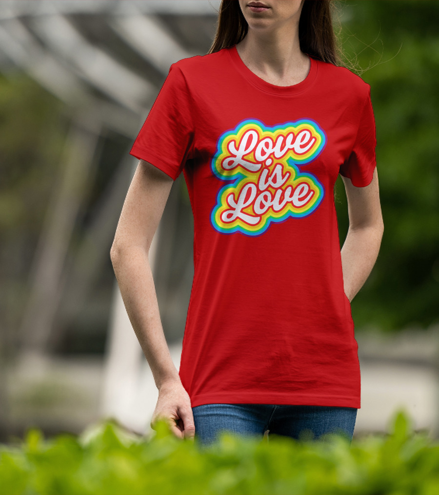 Pride Love Is Love Gender Inclusive Rainbow Toddler T-Shirt