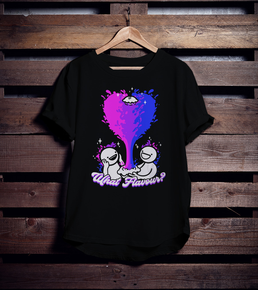 What Flavour? Bi Colorful Abstract Heart Splash T-Shirt