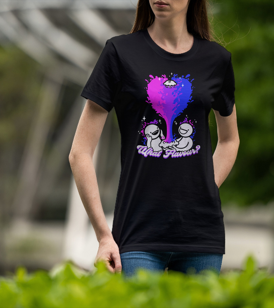 What Flavour? Bi Colorful Abstract Heart Splash T-Shirt
