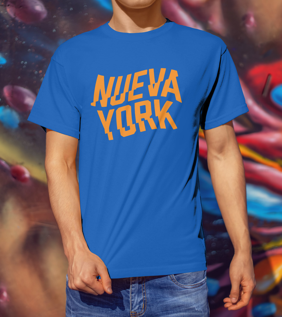 Nueva York Bold Orange Blue T-Shirt