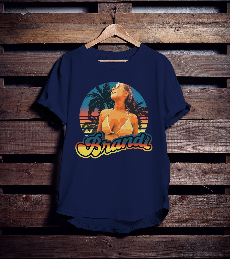Brandi Lauren Tropical Sunset Palm Trees T-Shirt