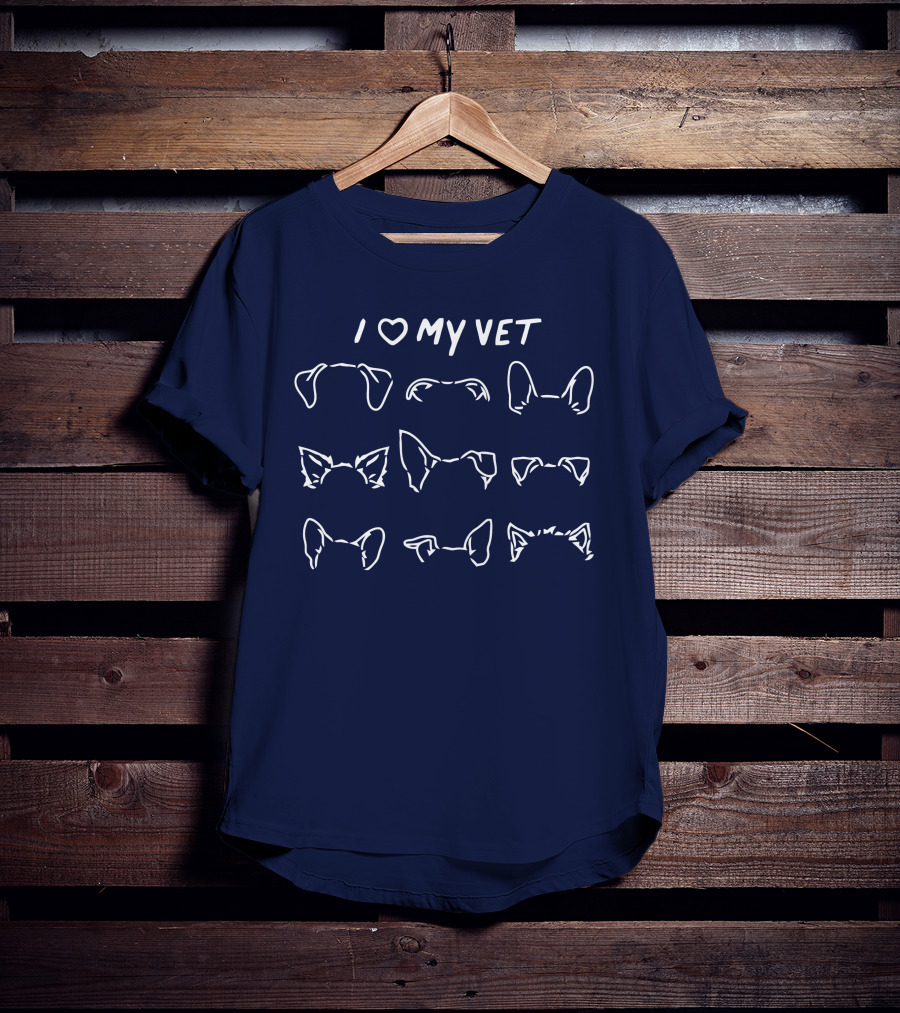 I Love My Vet Animal Ears T-Shirt