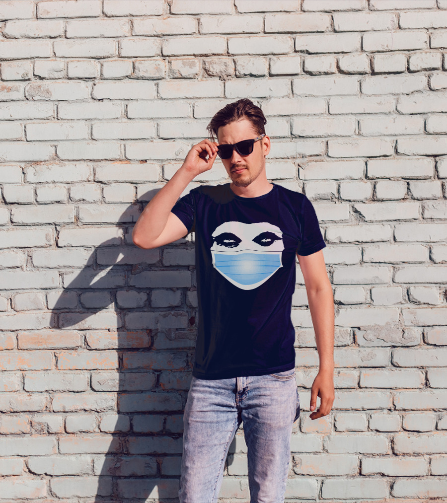 Gutfeld Store Blue Masked Face T-Shirt