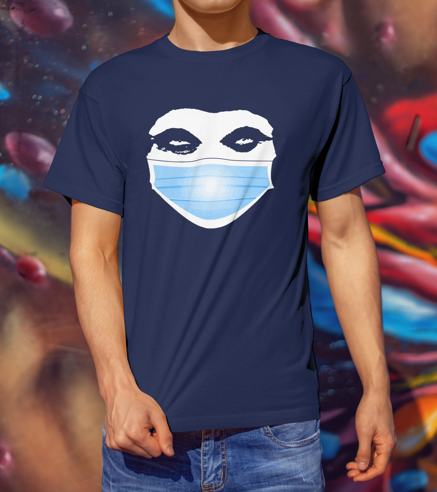 Gutfeld Store Blue Masked Face T-Shirt