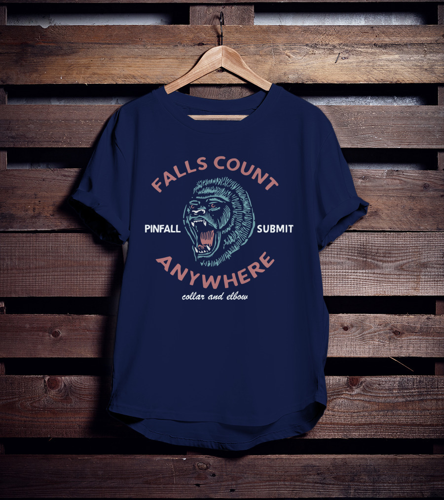 Falls Count Anywhere Gorilla Pinfall Submit Collar And Elbow T-Shirt