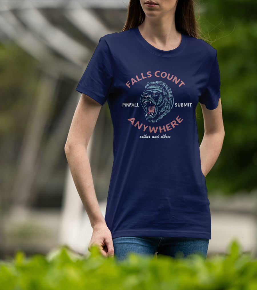 Falls Count Anywhere Gorilla Pinfall Submit Collar And Elbow T-Shirt