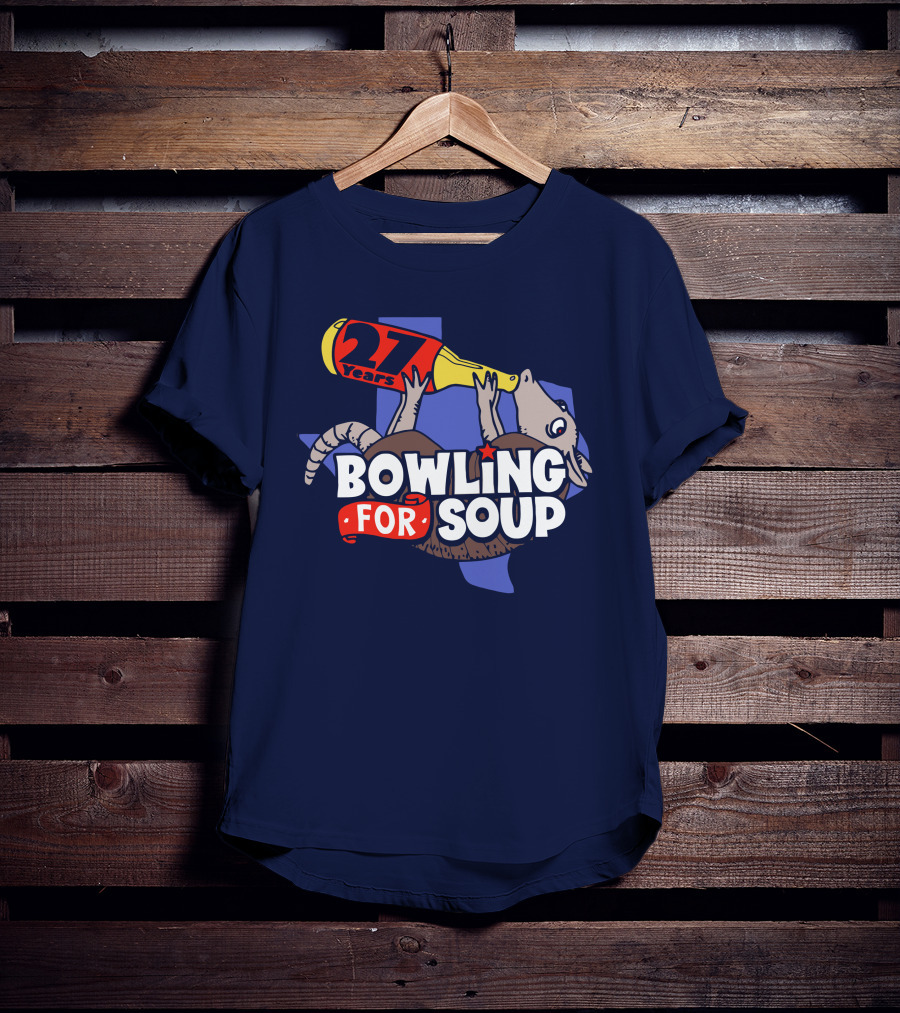 Bowling For Soup 27 Years Armadillo Texas T-Shirt