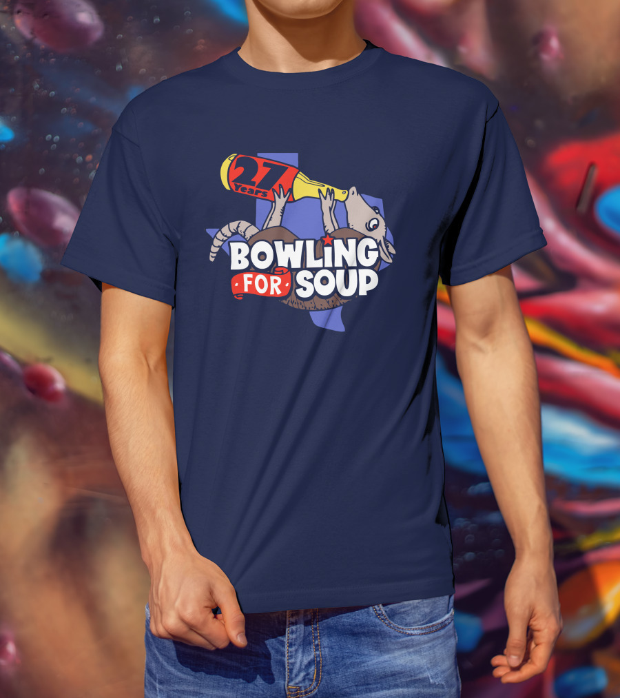 Bowling For Soup 27 Years Armadillo Texas T-Shirt