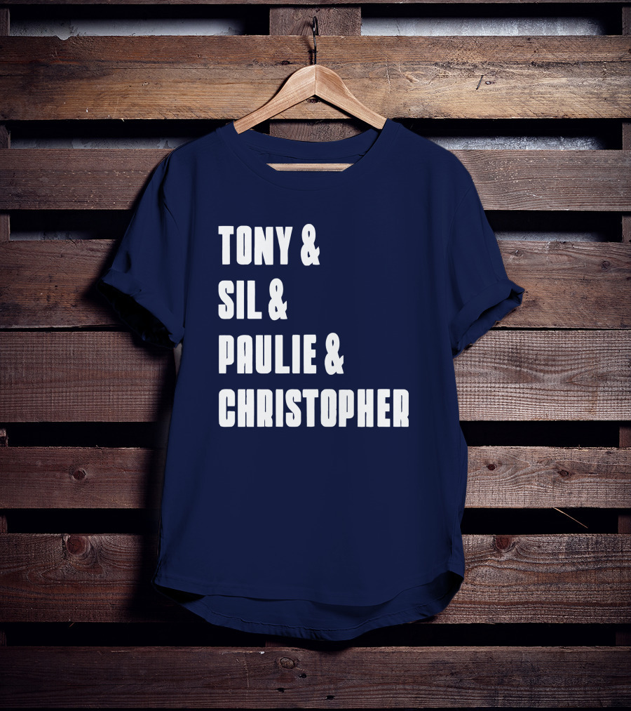 Tony And Sil And Paulie And Christopher Sopranos Characters T-Shirt