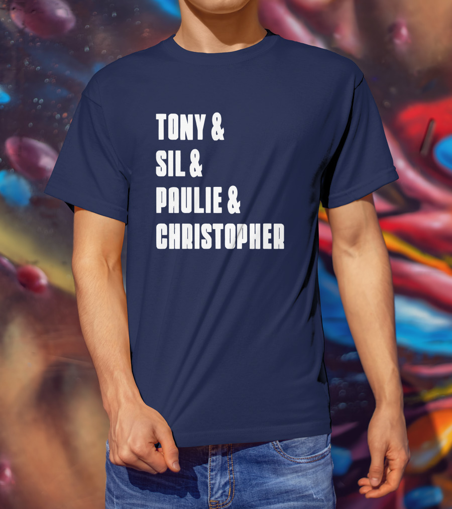 Tony And Sil And Paulie And Christopher Sopranos Characters T-Shirt