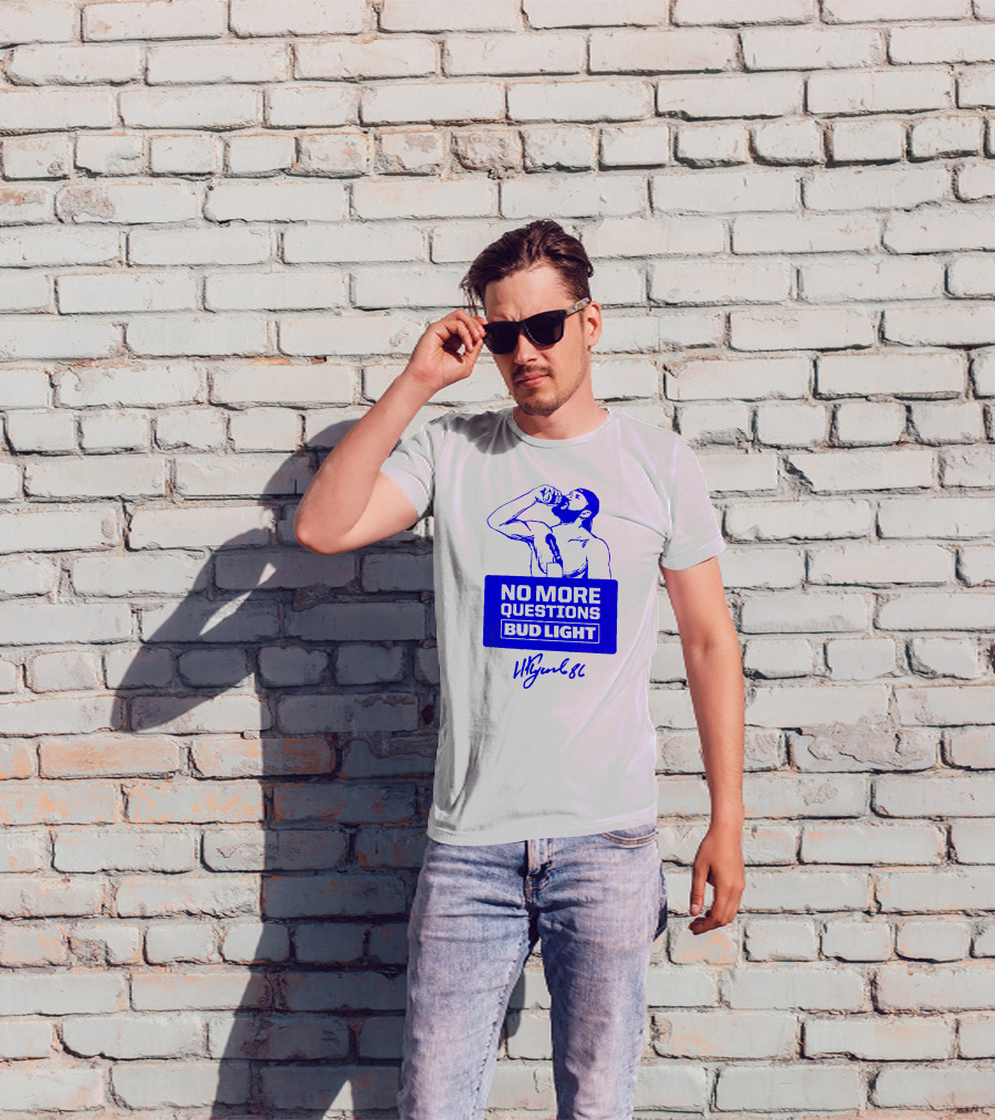 Nikita Kucherov No More Questions Bud Light 86 Logo Blue T-Shirt