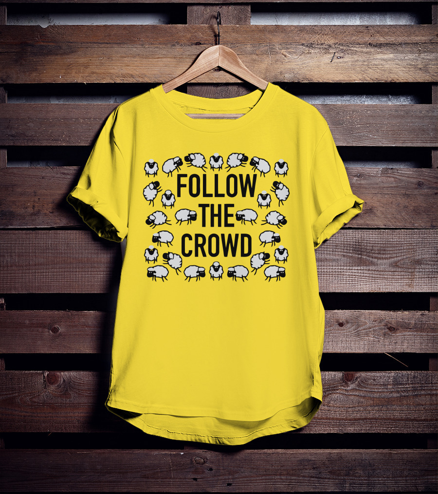 Follow The Crowd Vlog Creations Sheep T-Shirt