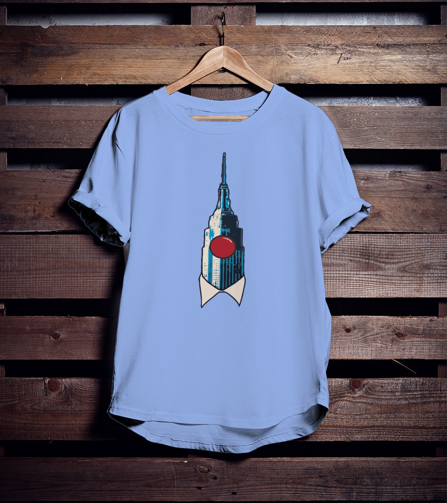 Dave Portnoy The Empire State Building Clown Shirt Blue Background T-Shirt