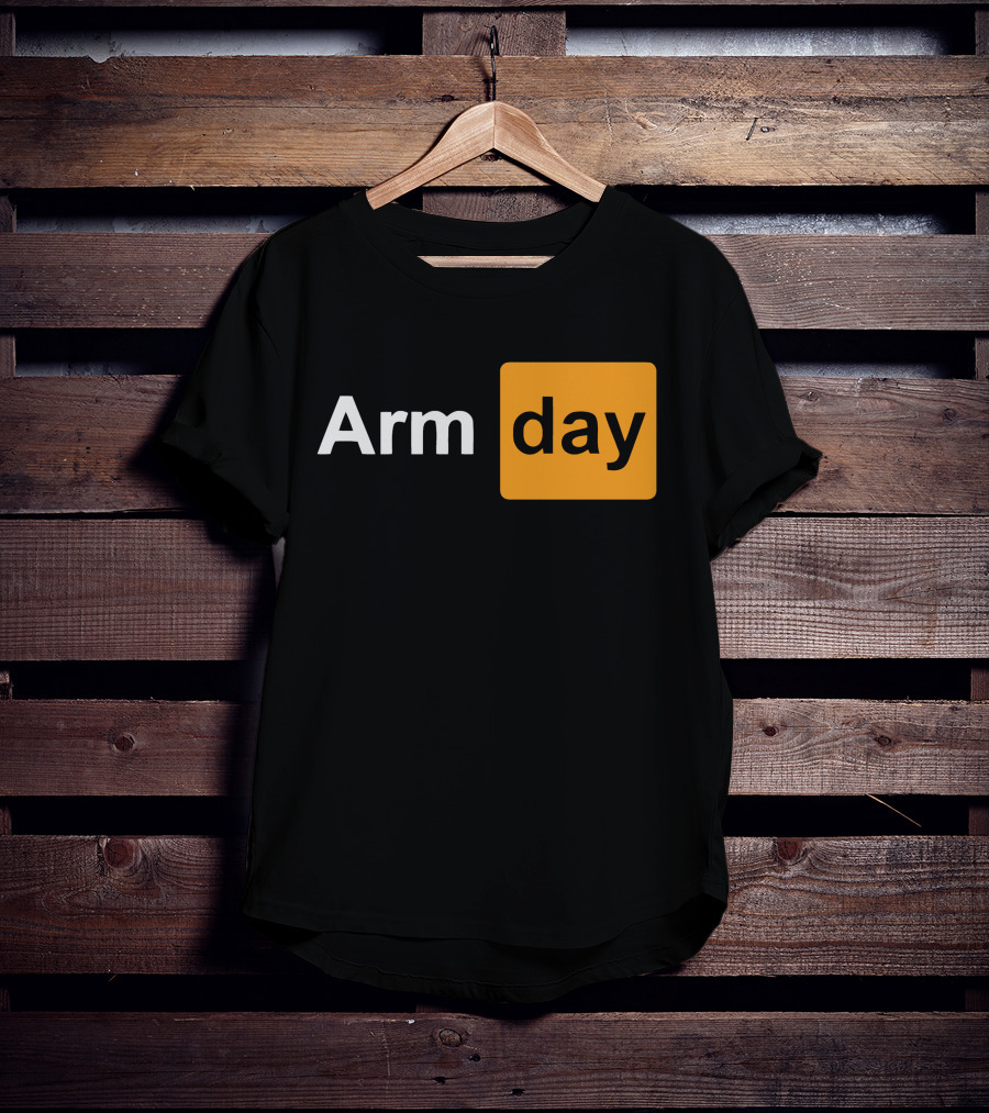 Arm Day Bodybuilding Workout Gym Motivation T-Shirt