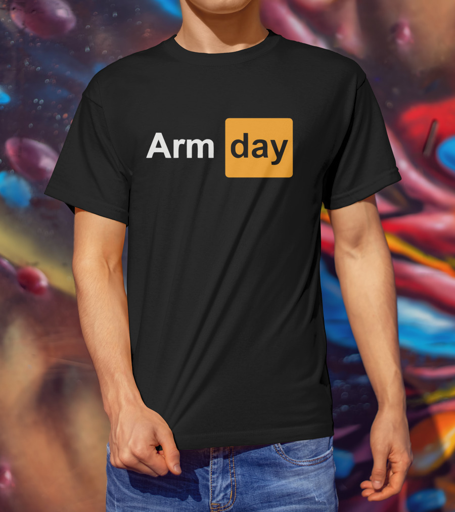 Arm Day Bodybuilding Workout Gym Motivation T-Shirt