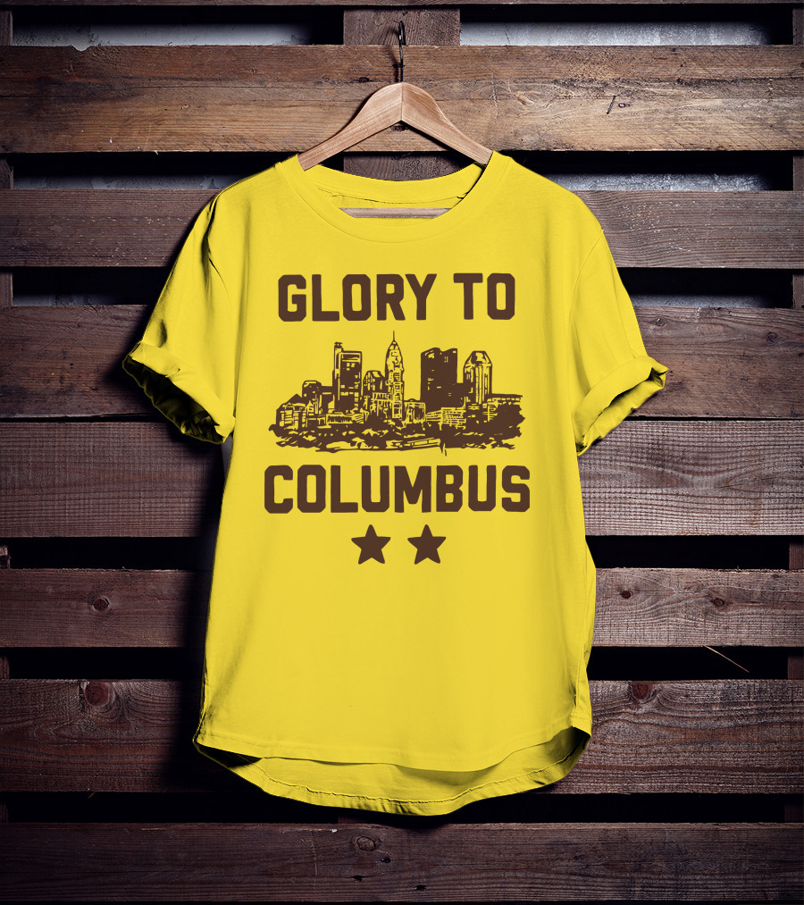 Glory To Columbus Skyline Two Stars T-Shirt