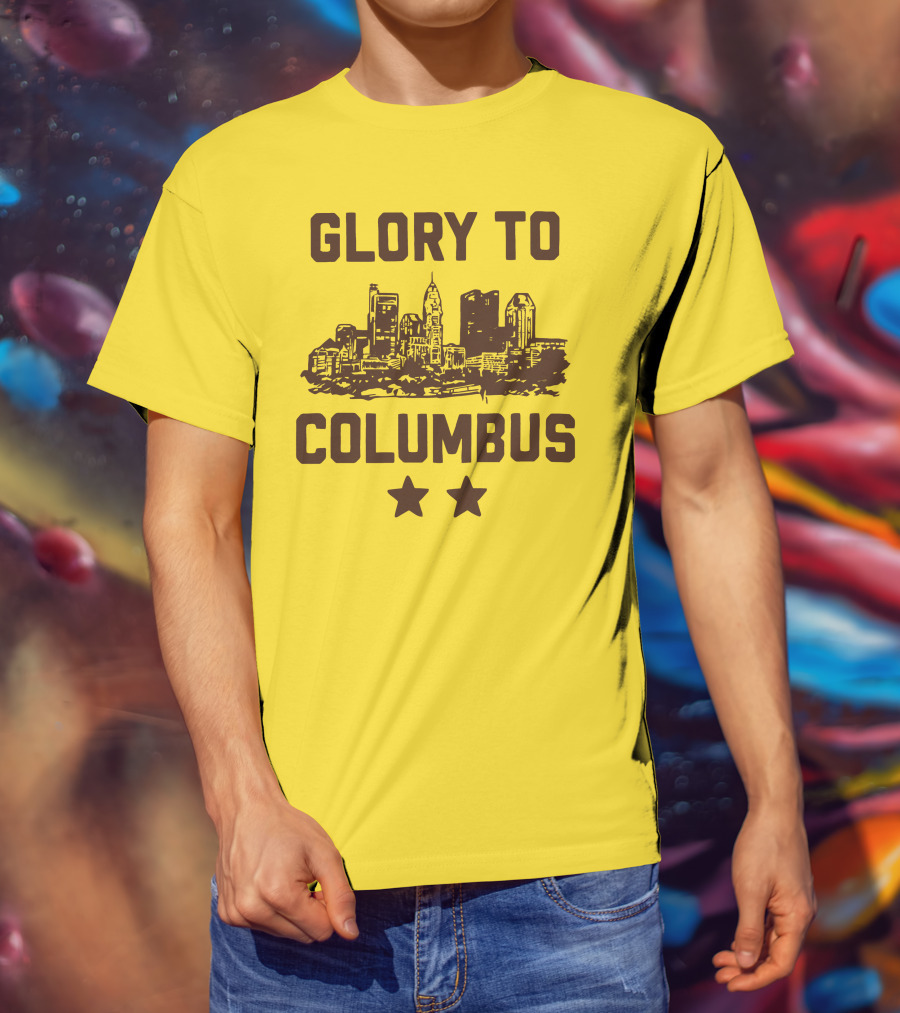 Glory To Columbus Skyline Two Stars T-Shirt